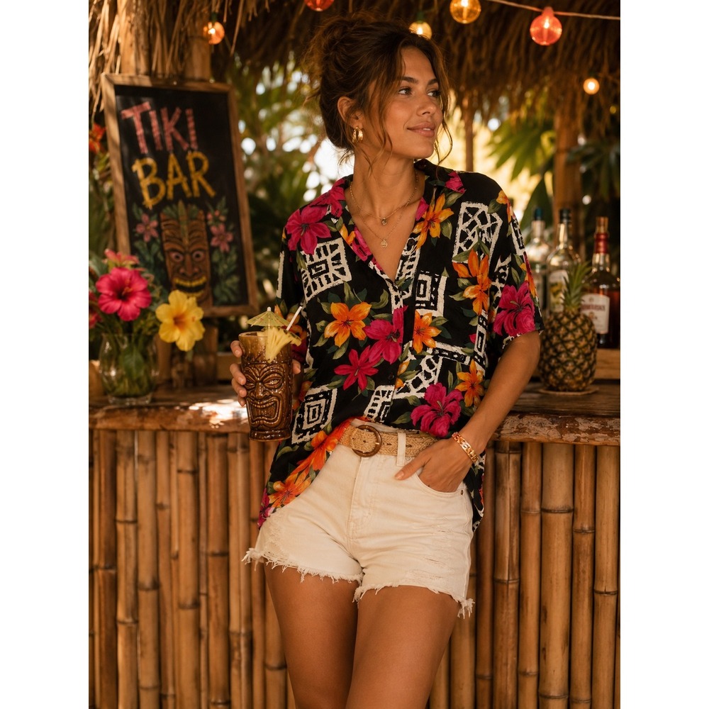 Vintage Bobbie Brooks Hawaiian Button Up- Size S (8/10)